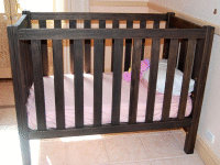 Organature Cot - Stained with our Smoked Oak non toxic wood stain.